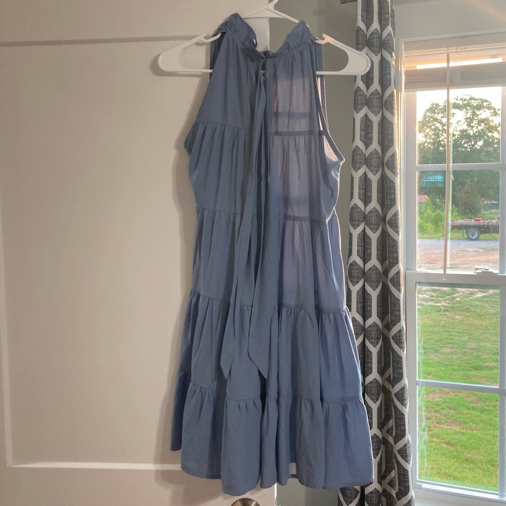 Blue Halter Neck dress